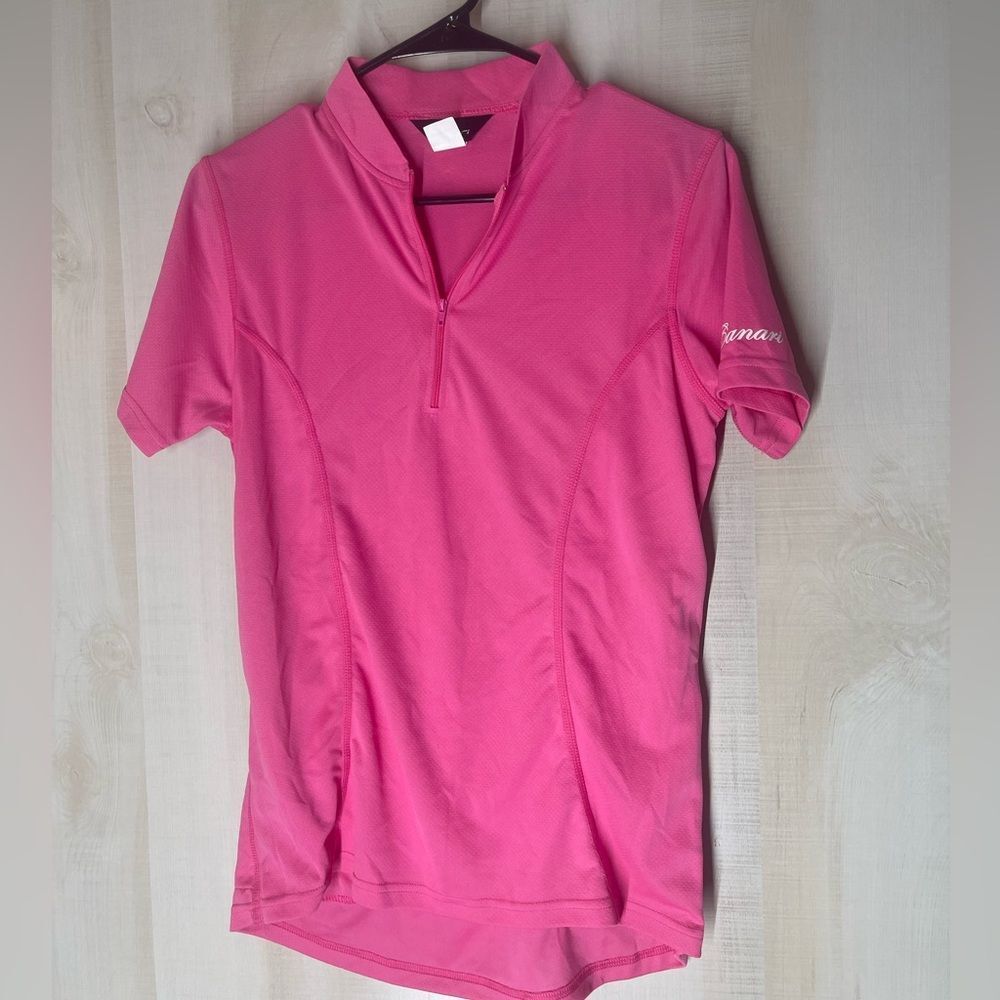 Canari bike cycling short sleeve shirt pink, pockets size large
